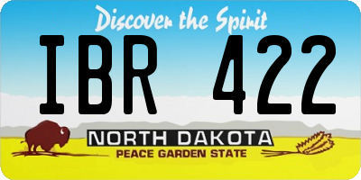ND license plate IBR422