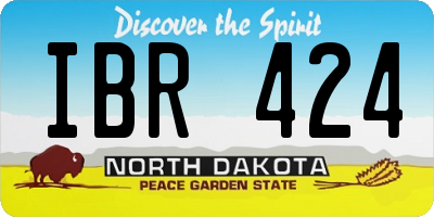ND license plate IBR424