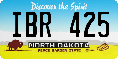 ND license plate IBR425