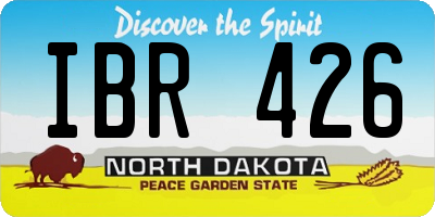 ND license plate IBR426