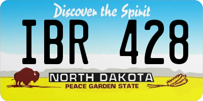 ND license plate IBR428