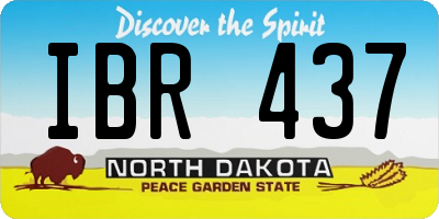 ND license plate IBR437