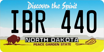 ND license plate IBR440