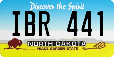 ND license plate IBR441