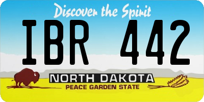 ND license plate IBR442