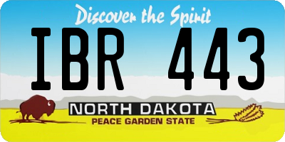 ND license plate IBR443