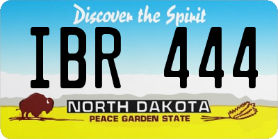 ND license plate IBR444
