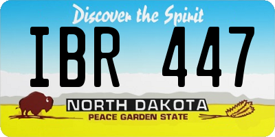 ND license plate IBR447