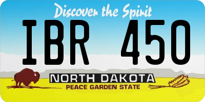 ND license plate IBR450