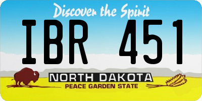 ND license plate IBR451