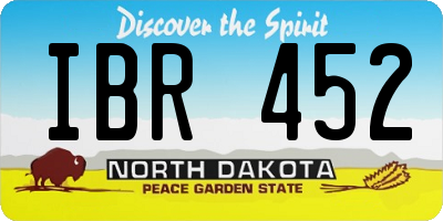 ND license plate IBR452