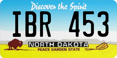 ND license plate IBR453