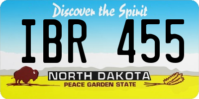 ND license plate IBR455