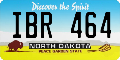 ND license plate IBR464