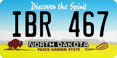 ND license plate IBR467