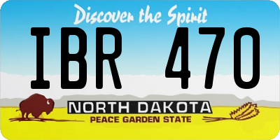 ND license plate IBR470