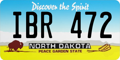ND license plate IBR472