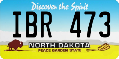 ND license plate IBR473