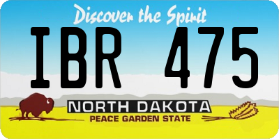 ND license plate IBR475