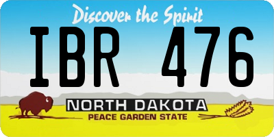 ND license plate IBR476