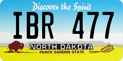 ND license plate IBR477