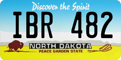 ND license plate IBR482