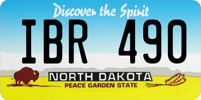 ND license plate IBR490