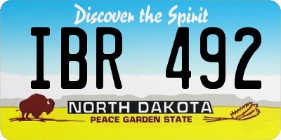 ND license plate IBR492