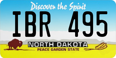 ND license plate IBR495