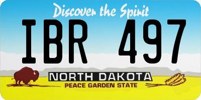 ND license plate IBR497