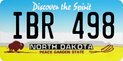ND license plate IBR498