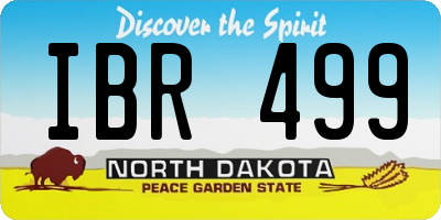 ND license plate IBR499