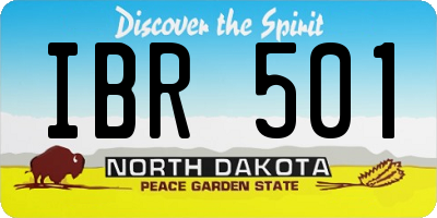 ND license plate IBR501