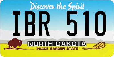 ND license plate IBR510