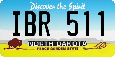 ND license plate IBR511