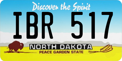 ND license plate IBR517