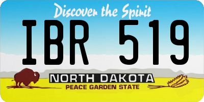 ND license plate IBR519