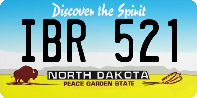 ND license plate IBR521