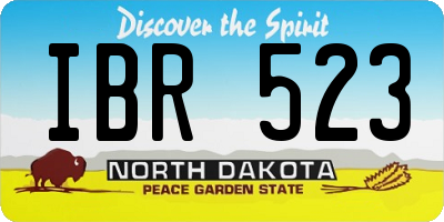 ND license plate IBR523