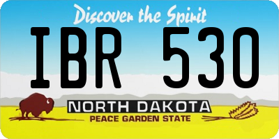 ND license plate IBR530
