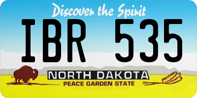 ND license plate IBR535