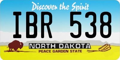 ND license plate IBR538