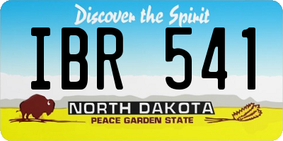 ND license plate IBR541