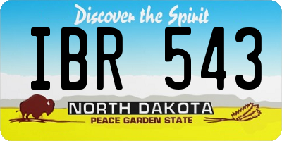 ND license plate IBR543