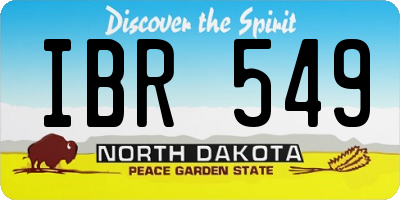 ND license plate IBR549