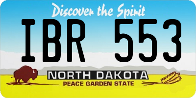 ND license plate IBR553