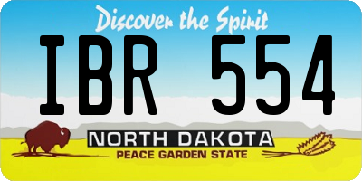 ND license plate IBR554