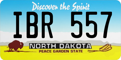 ND license plate IBR557
