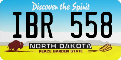 ND license plate IBR558