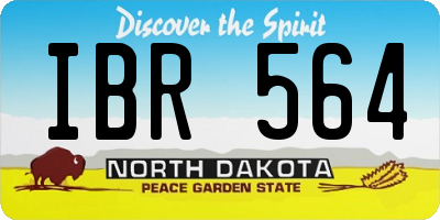 ND license plate IBR564